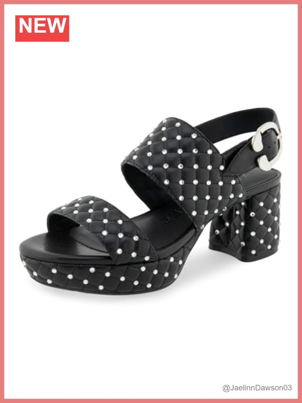 Aerosoles Crystal Platform Heeled Sandal with Adjustable Ankle Strap